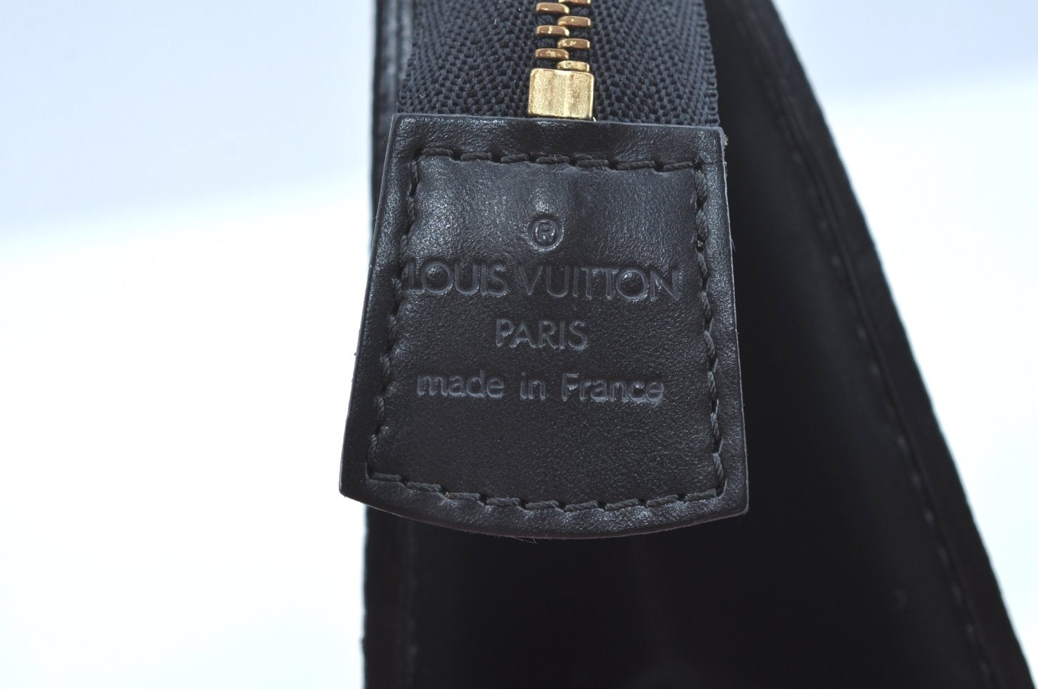 Authentic Louis Vuitton Epi Trousse Crete Clutch Bag Black LV K9350