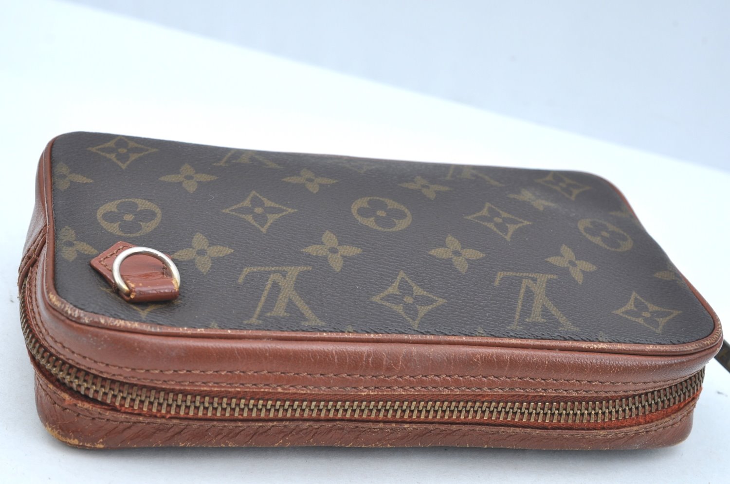 Auth Louis Vuitton Monogram Pochette Sport PM Clutch Hand Bag Old Model LV K9363