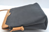 Authentic GUCCI Vintage Shoulder Cross Body Bag Purse Leather Navy Black K9371