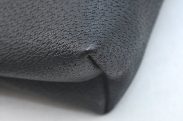 Authentic GUCCI Vintage Shoulder Cross Body Bag Purse Leather Navy Black K9371