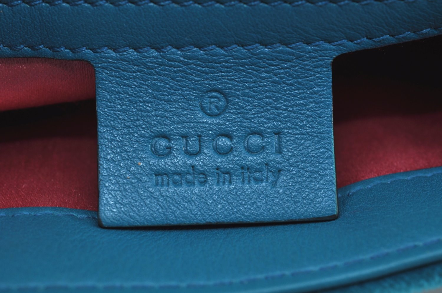 Authentic GUCCI GG Marmont Chain Shoulder Cross Bag Velour 443497 Blue K9380