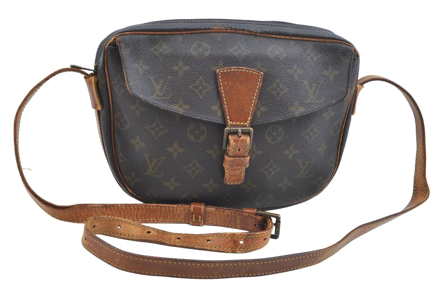 Auth Louis Vuitton Monogram Jeune Fille GM Shoulder Cross Bag Old Model LV K9390