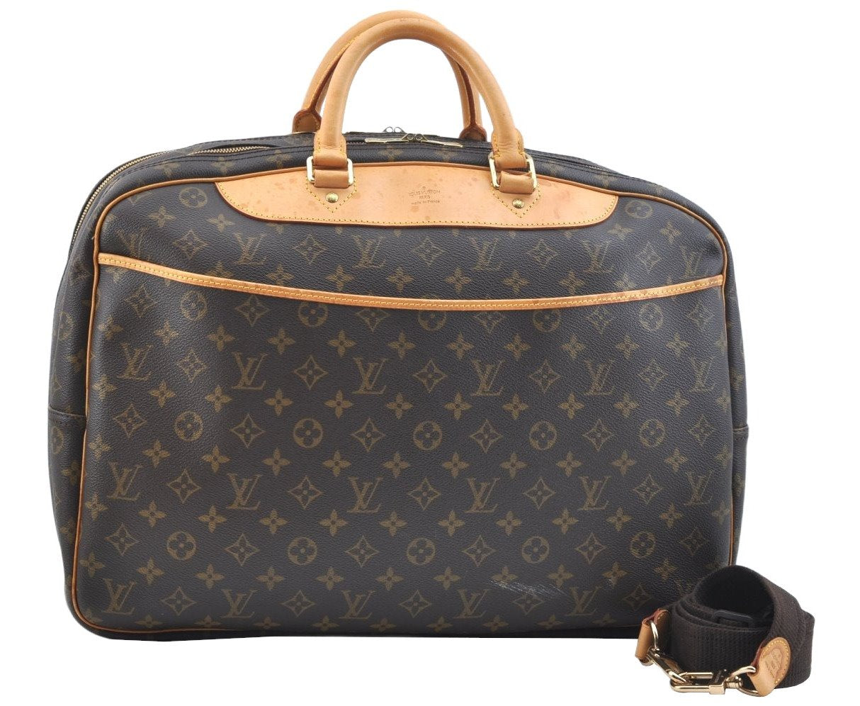 Authentic Louis Vuitton Monogram Alize 24 Heures Boston Hand Bag M41399 LV K9393