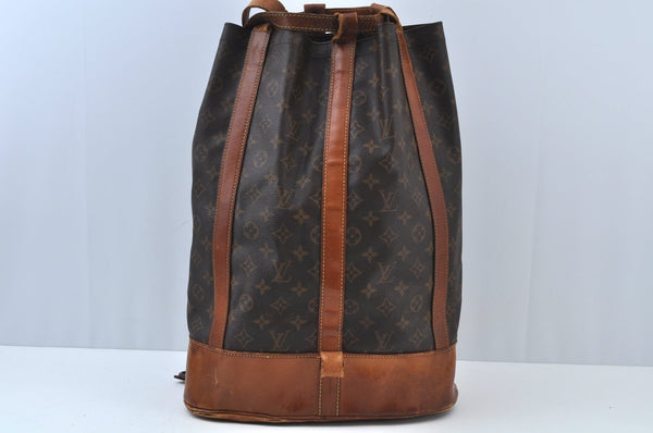 Authentic Louis Vuitton Monogram Randonnee GM Shoulder Bag M42244 Junk K9399