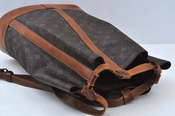 Authentic Louis Vuitton Monogram Randonnee GM Shoulder Bag M42244 Junk K9399