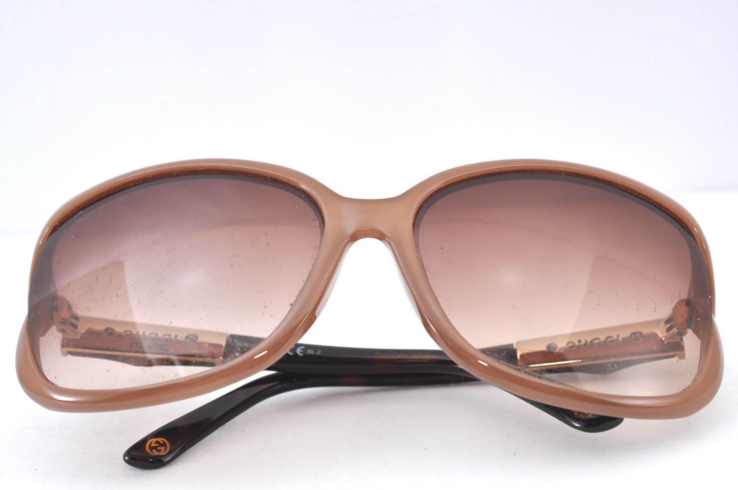 Authentic GUCCI Bamboo Vintage Sunglasses GG 3685/F/S Plastic Brown K9402