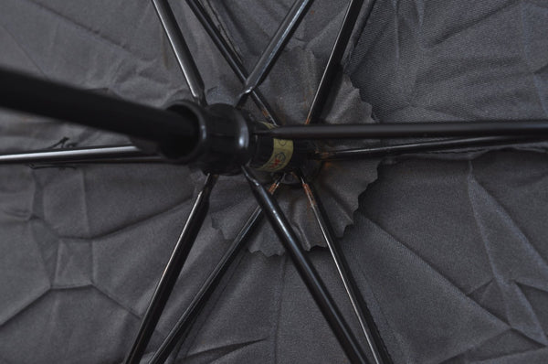 Authentic FENDI Vintage Folding Umbrella Polyester Black White K9404