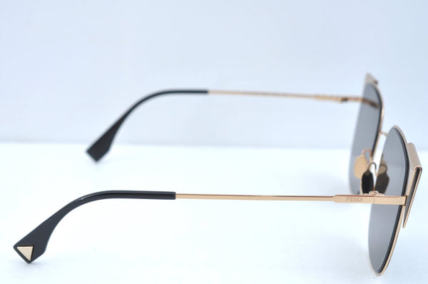Authentic FENDI Vintage Cat Eye Type Sunglasses Titanium CS3 Black K9405
