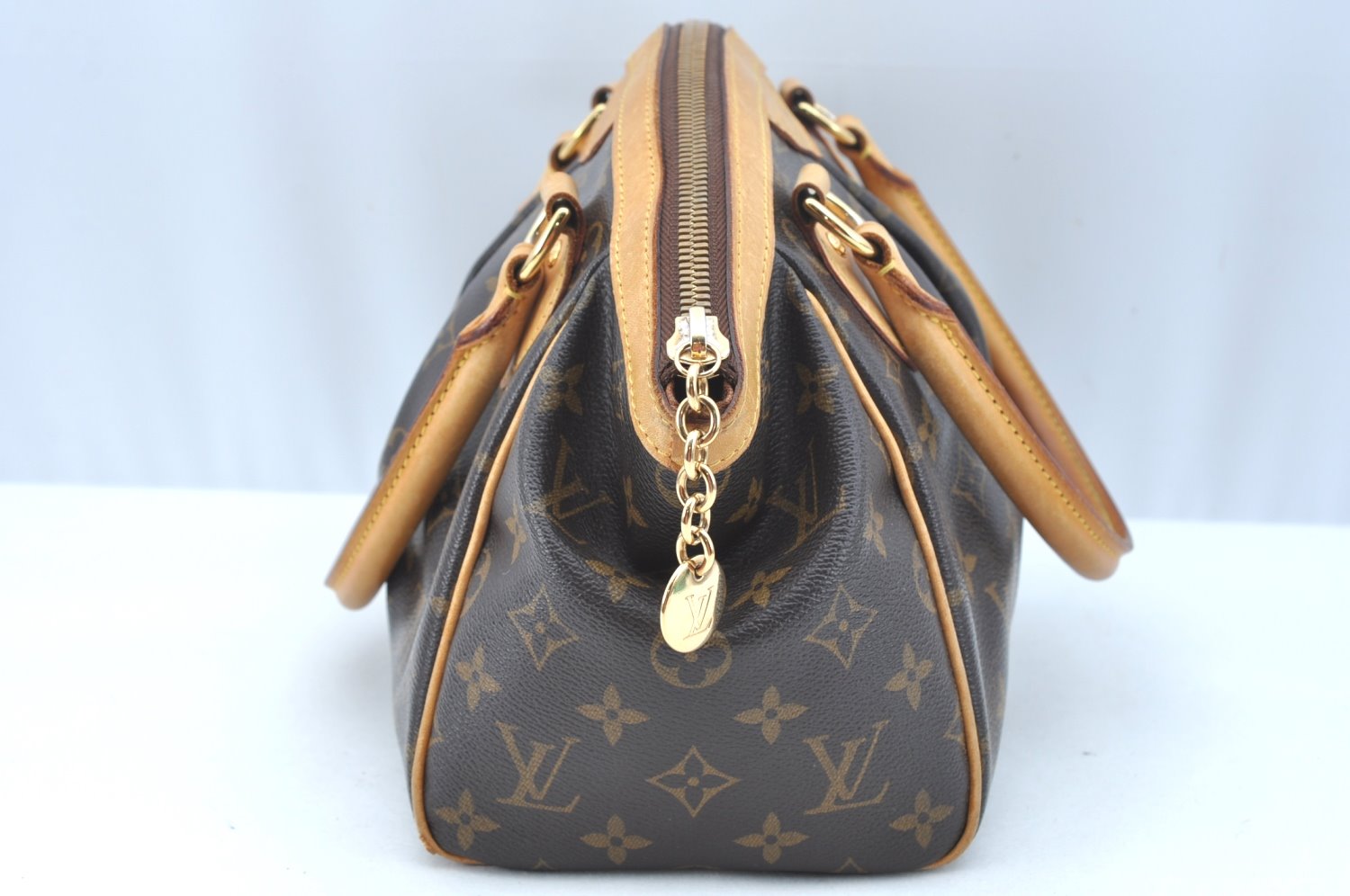 Authentic Louis Vuitton Monogram Tivoli PM Hand Tote Bag Purse M40143 LV K9407