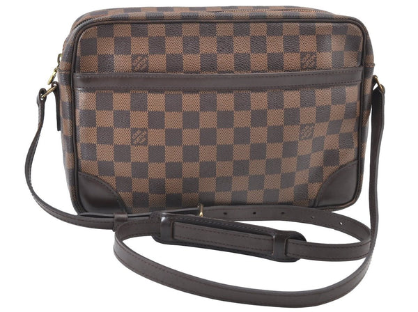 Authentic Louis Vuitton Damier Trocadero 27 Shoulder Cross Bag N48085 LV K9410