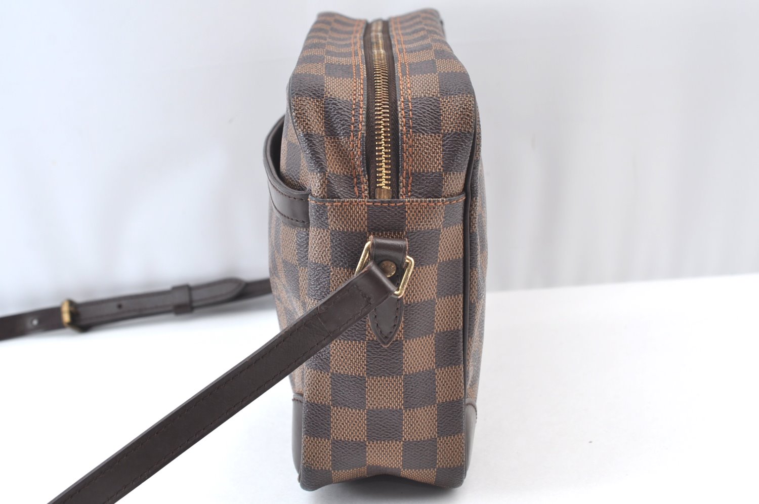Authentic Louis Vuitton Damier Trocadero 27 Shoulder Cross Bag N48085 LV K9410