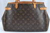 Authentic Louis Vuitton Monogram Batignolles Horizontal Tote Bag M51154 LV K9421