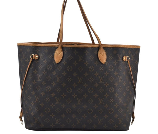 Authentic Louis Vuitton Monogram Neverfull GM Shoulder Tote Bag M40157 LV K9422