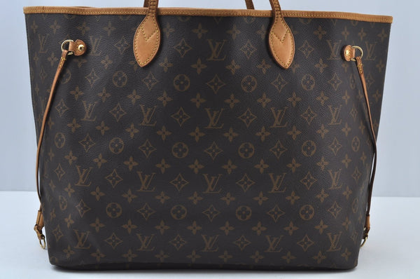 Authentic Louis Vuitton Monogram Neverfull GM Shoulder Tote Bag M40157 LV K9422