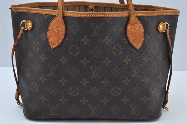 Authentic Louis Vuitton Monogram Neverfull PM Shoulder Tote Bag M40155 LV K9423