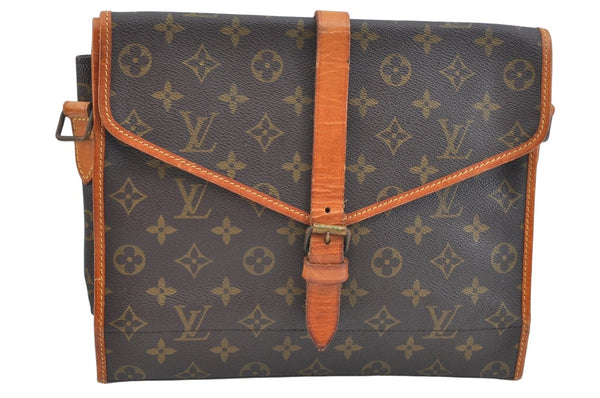Louis Vuitton Monogram Portable Serviette Desktop Organizer Shoulder Bag K9425