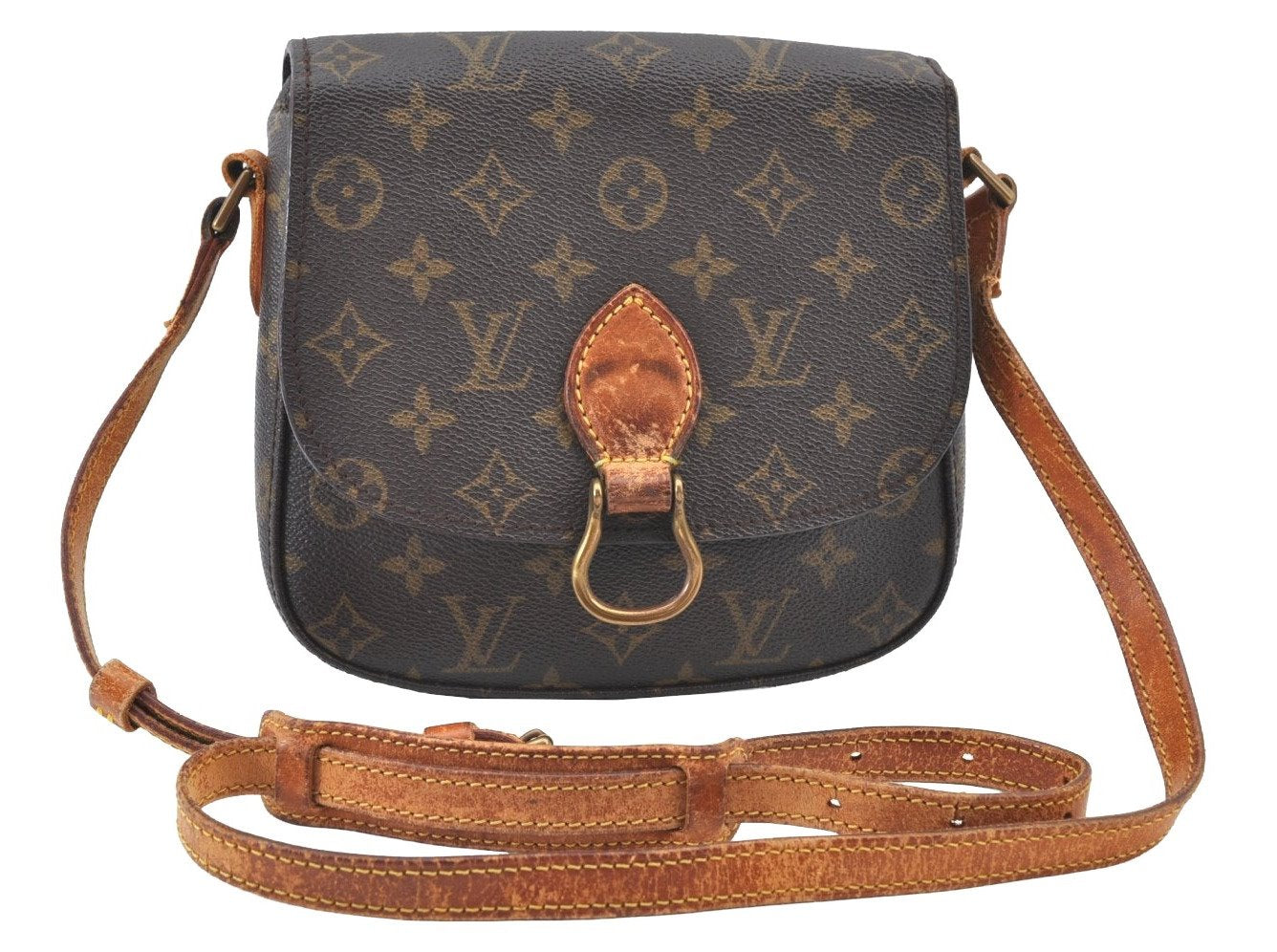 Authentic Louis Vuitton Monogram Saint Cloud MM M51243 Shoulder Cross Bag K9428