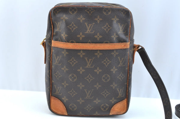 Authentic Louis Vuitton Monogram Danube GM Shoulder Cross Bag M45262 Junk K9435