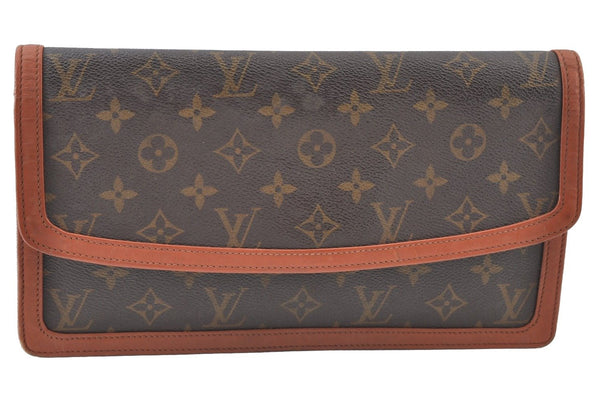 Auth Louis Vuitton Monogram Pochette Dame GM Clutch Hand Bag Old Model LV K9437