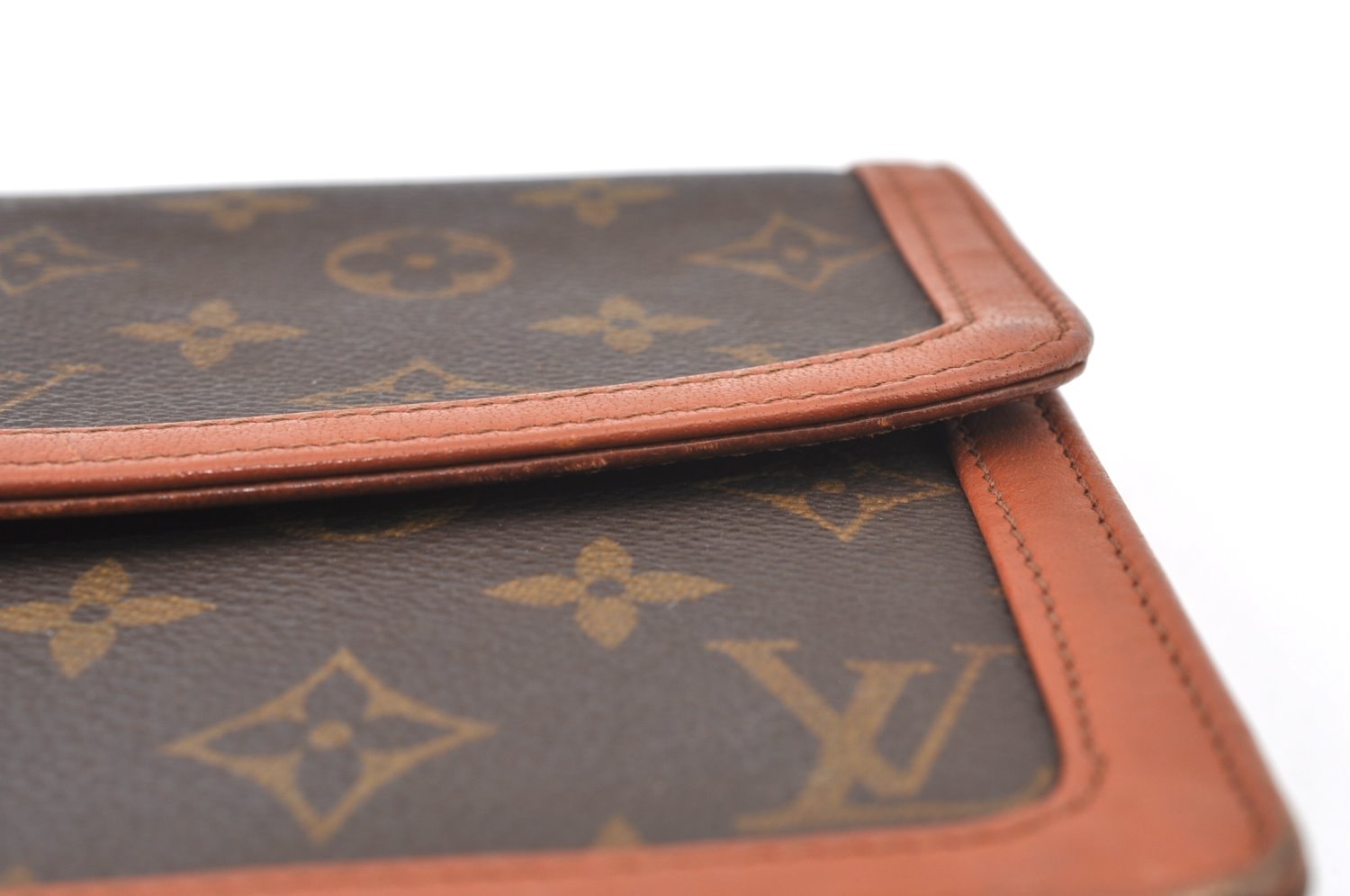 Auth Louis Vuitton Monogram Pochette Dame GM Clutch Hand Bag Old Model LV K9437