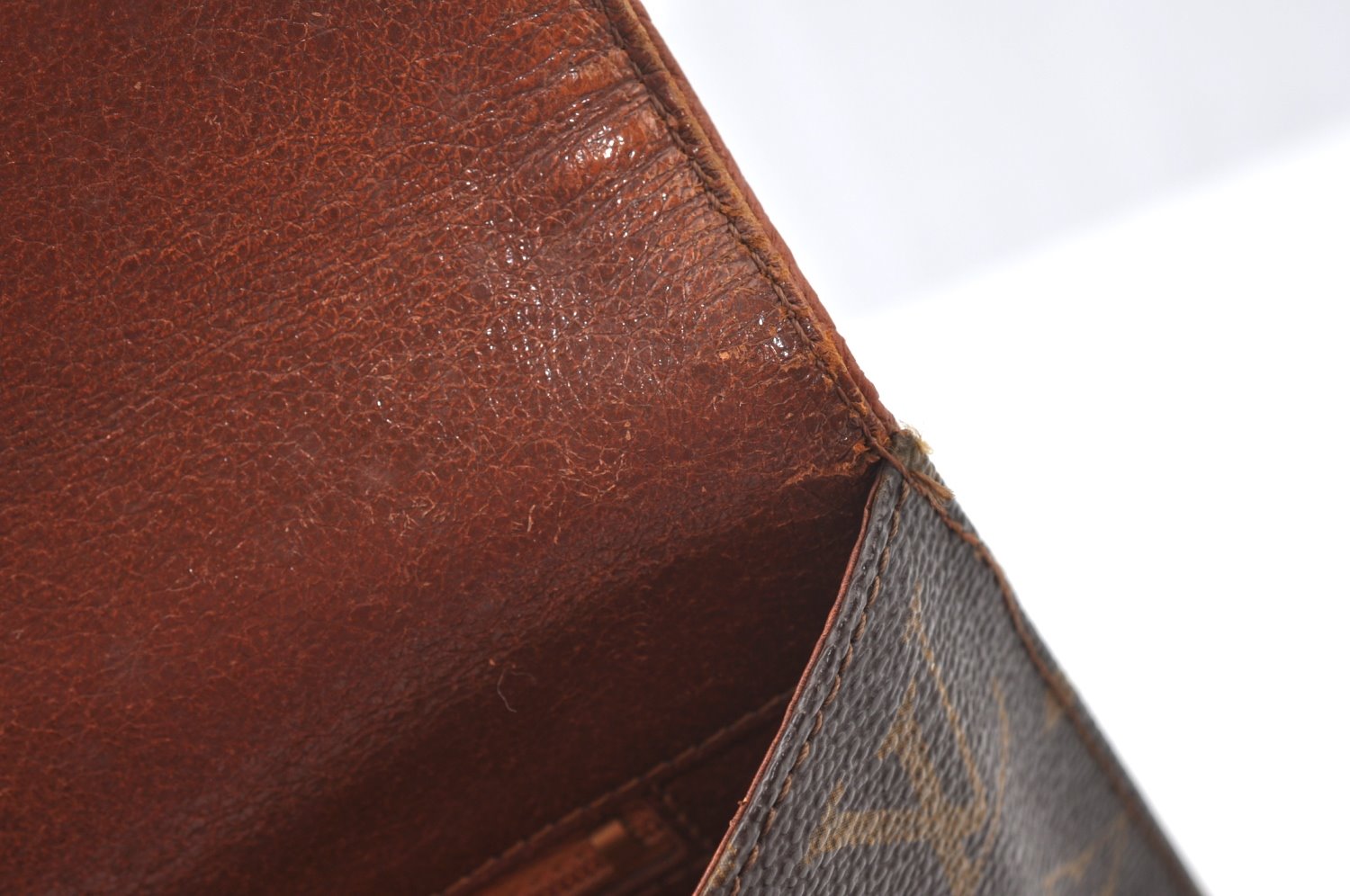 Auth Louis Vuitton Monogram Pochette Dame GM Clutch Hand Bag Old Model LV K9437