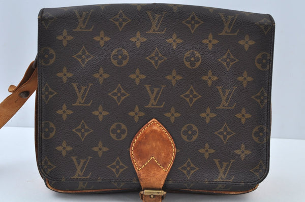 Authentic Louis Vuitton Monogram Cartouchiere GM M51252 Shoulder Bag Junk K9443