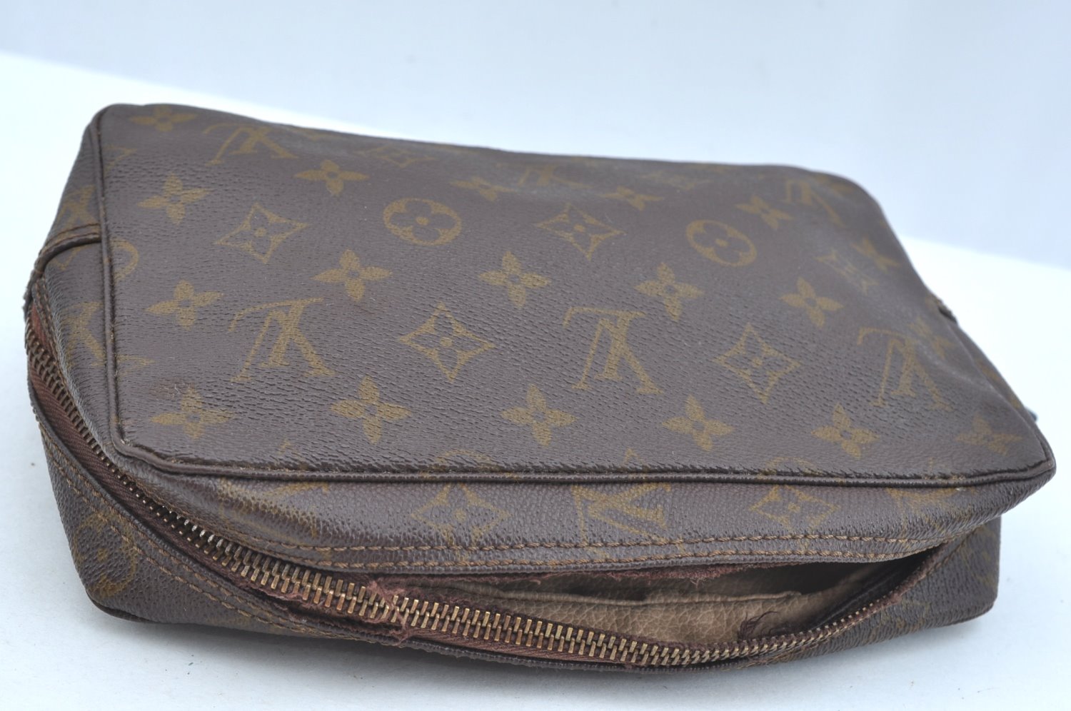 Auth Louis Vuitton Monogram Trousse Toilette 23 Clutch Bag Old Model Junk K9465