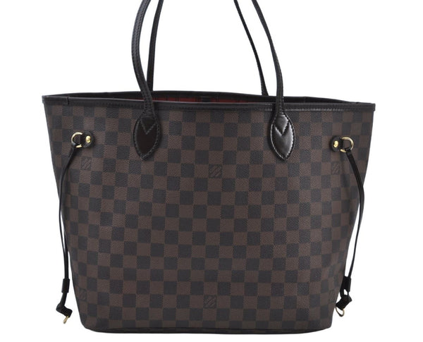 Authentic Louis Vuitton Damier Neverfull MM Shoulder Tote Bag N51105 LV K9467