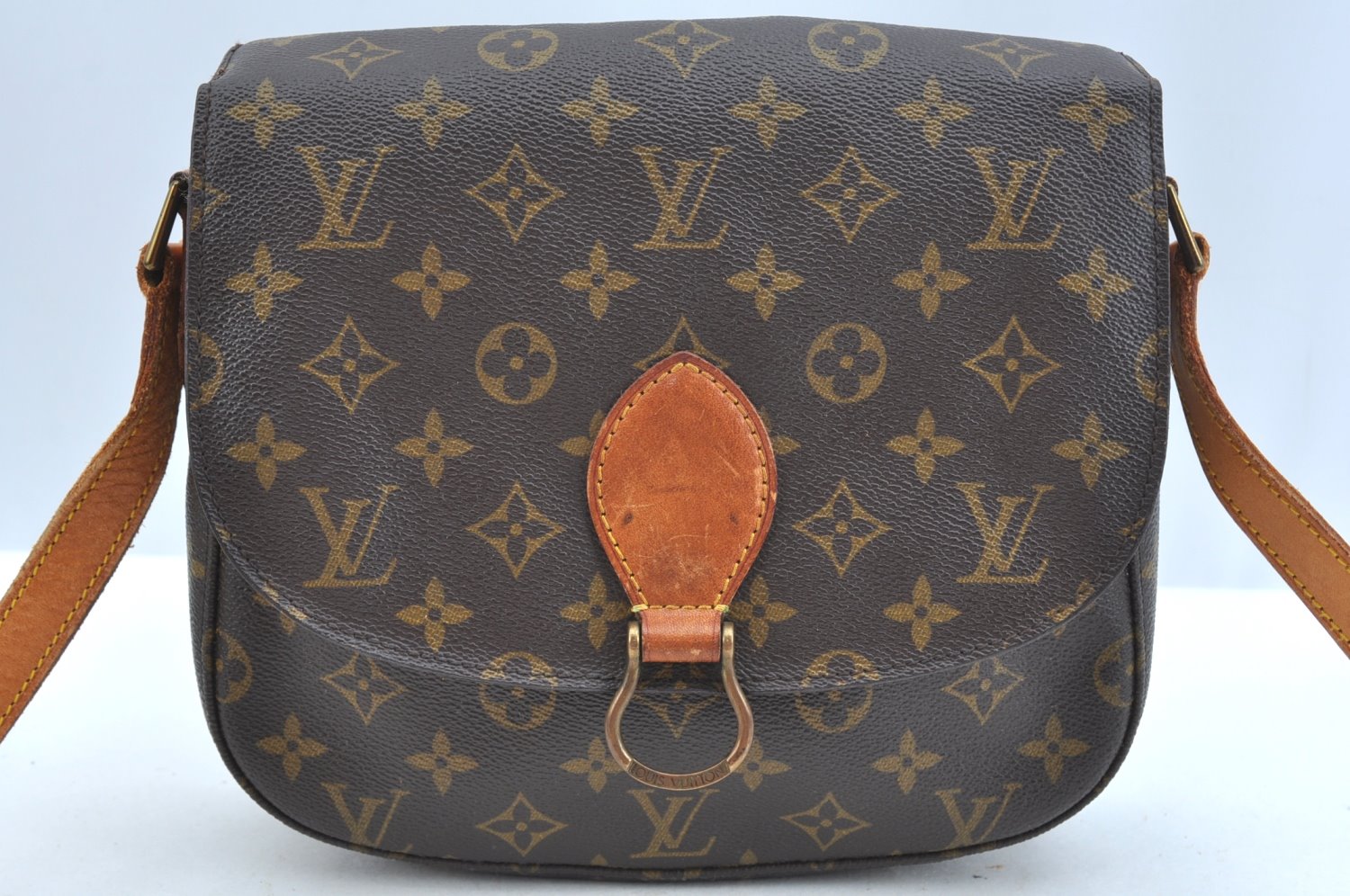 Authentic Louis Vuitton Monogram Saint Cloud GM M51242 Shoulder Cross Bag K9473