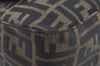 Auth FENDI Zucca Mamma Baguette Shoulder Bag Canvas Leather Brown K9478
