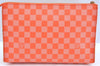 Auth Louis Vuitton Damier Color Module Shoulder Clutch Bag Orange Junk K9479