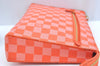 Auth Louis Vuitton Damier Color Module Shoulder Clutch Bag Orange Junk K9479