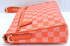 Auth Louis Vuitton Damier Color Module Shoulder Clutch Bag Orange Junk K9479