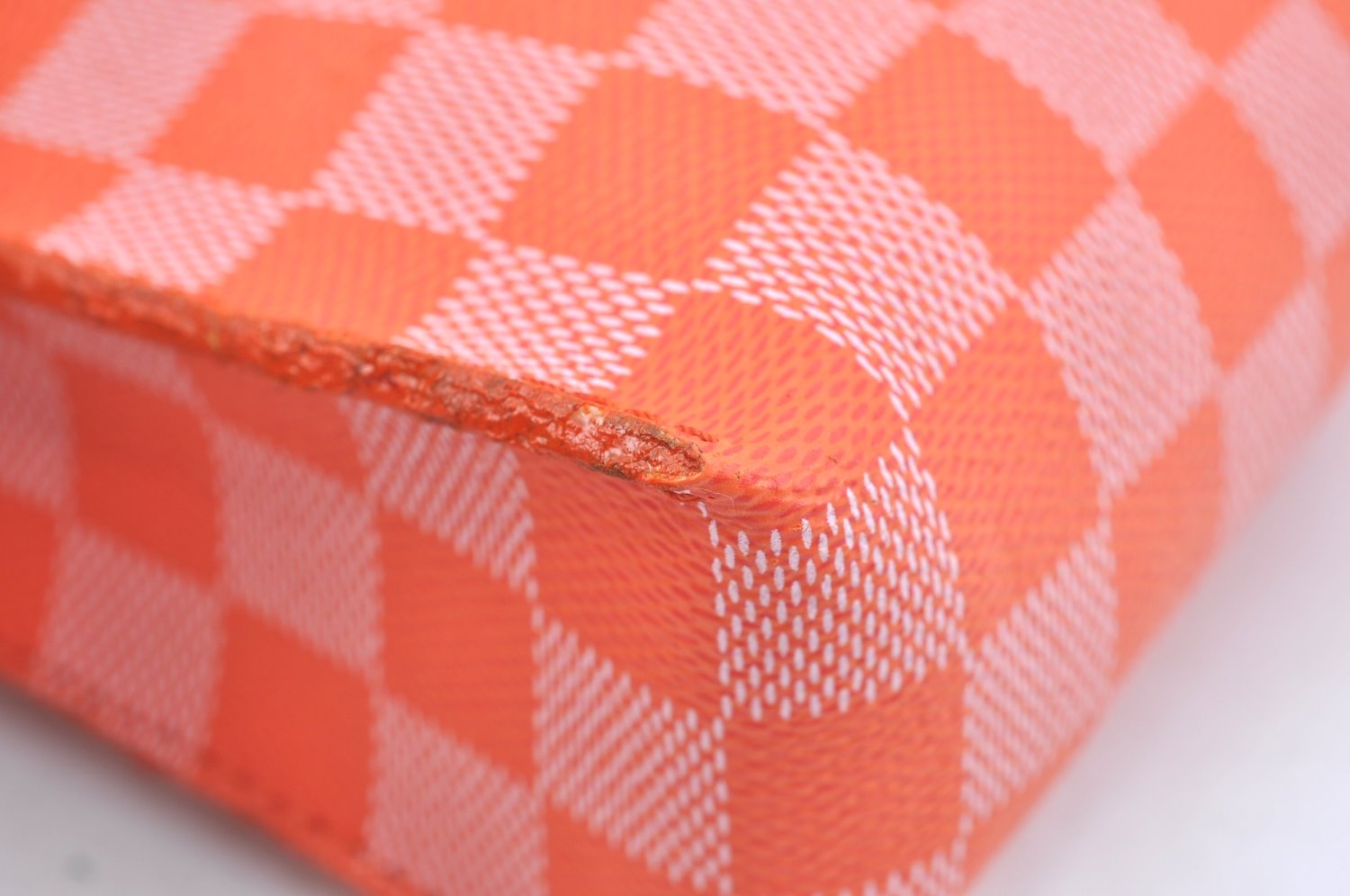 Auth Louis Vuitton Damier Color Module Shoulder Clutch Bag Orange Junk K9479