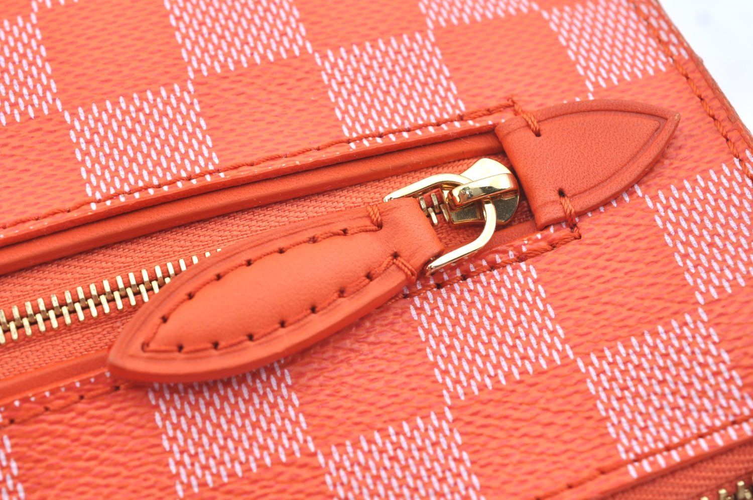 Auth Louis Vuitton Damier Color Module Shoulder Clutch Bag Orange Junk K9479