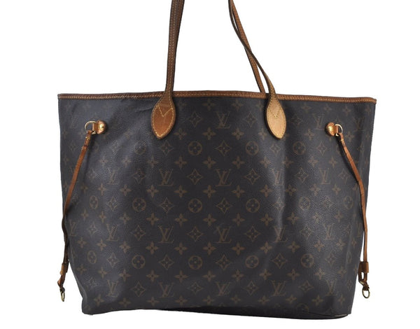 Authentic Louis Vuitton Monogram Neverfull GM Shoulder Tote Bag M40157 LV K9481