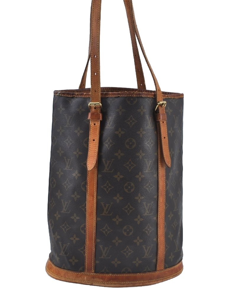 Authentic Louis Vuitton Monogram Bucket GM Shoulder Tote Bag M42236 Junk K9483