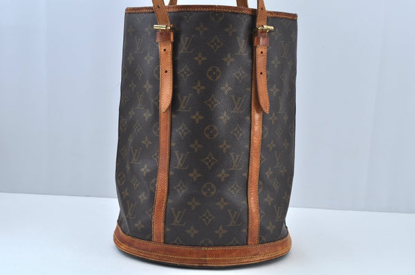 Authentic Louis Vuitton Monogram Bucket GM Shoulder Tote Bag M42236 Junk K9483