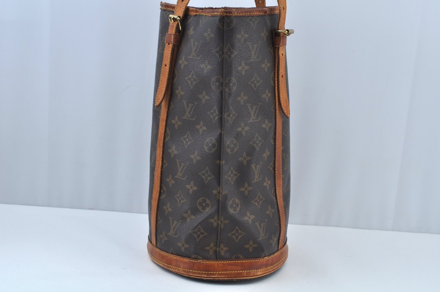 Authentic Louis Vuitton Monogram Bucket GM Shoulder Tote Bag M42236 Junk K9483