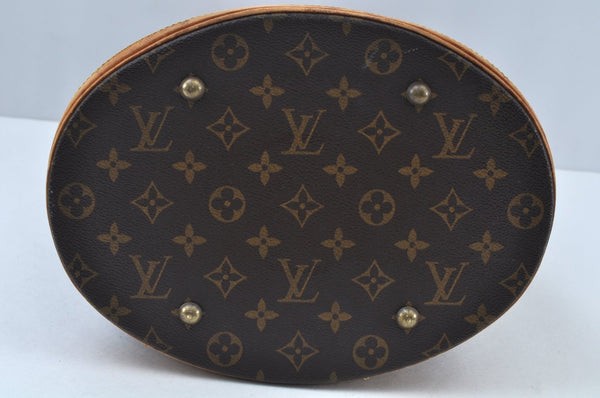 Authentic Louis Vuitton Monogram Bucket GM Shoulder Tote Bag M42236 Junk K9483