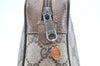 Authentic GUCCI Sherry Line Clutch Hand Bag Purse GG PVC Leather Brown K9487