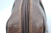 Authentic GUCCI Sherry Line Clutch Hand Bag Purse GG PVC Leather Brown K9487
