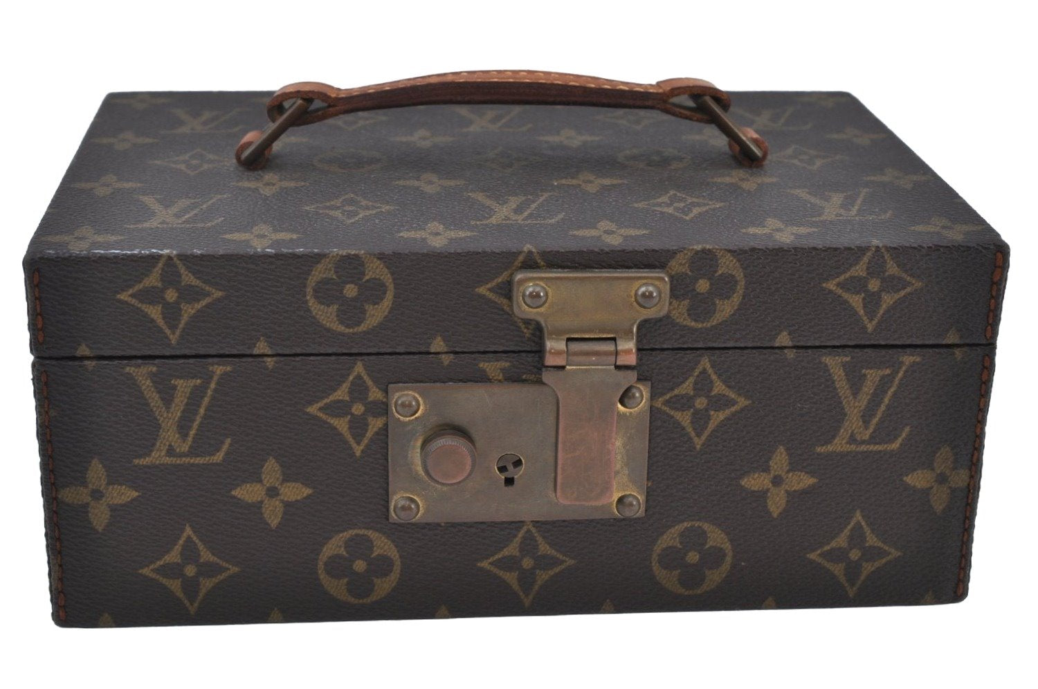 Authentic Louis Vuitton Monogram Boite A Tout Jewelry Case M47236 LV K9488