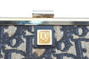 Authentic Christian Dior Trotter Clutch Bag Purse Canvas Leather Blue K9490