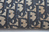 Authentic Christian Dior Trotter Clutch Bag Purse Canvas Leather Blue K9490