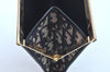 Authentic Christian Dior Trotter Clutch Bag Purse Canvas Leather Blue K9490