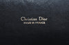 Authentic Christian Dior Trotter Clutch Bag Purse Canvas Leather Blue K9490