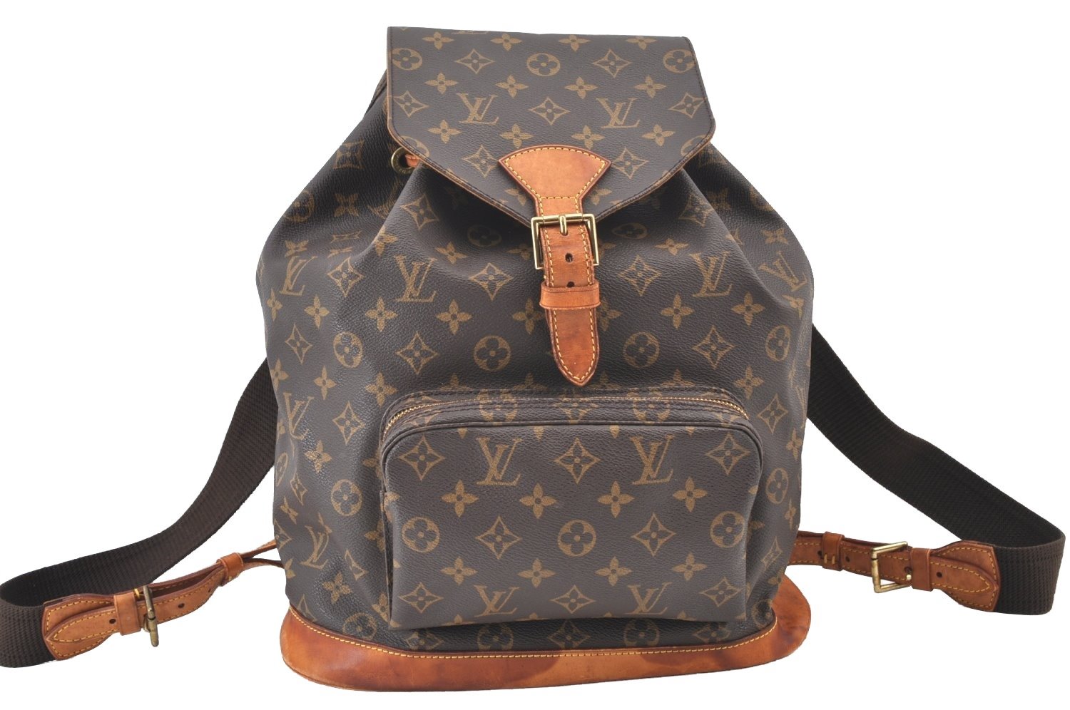 Authentic Louis Vuitton Monogram Montsouris GM Backpack M51135 LV K9492