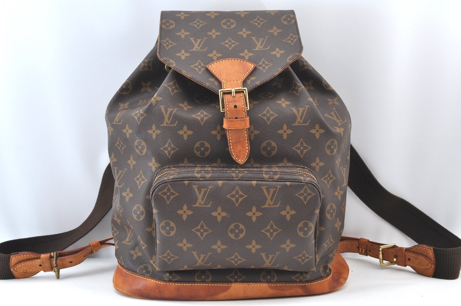 Authentic Louis Vuitton Monogram Montsouris GM Backpack M51135 LV K9492
