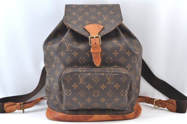 Authentic Louis Vuitton Monogram Montsouris GM Backpack M51135 LV K9492